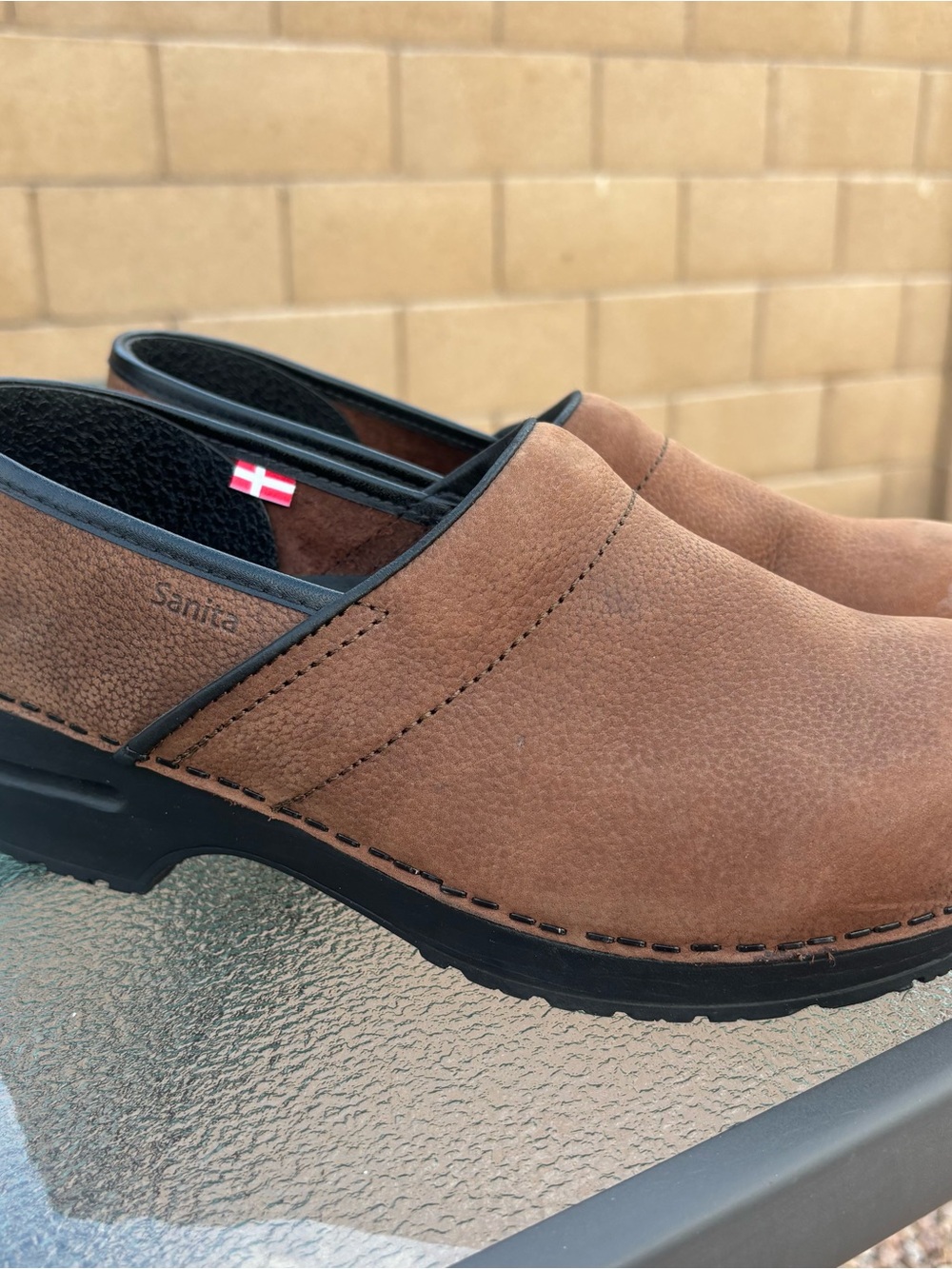 Sanita Clog Brown Comfort Shoes Size 40